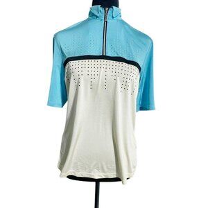 Jamie Sadock Size Small Golf Shirt 1/4 Zip Short Sleeve Polo Top